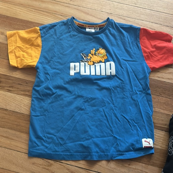 Garfield for Puma blue shirt and black shorts size 11-12 - Picture 4 of 10
